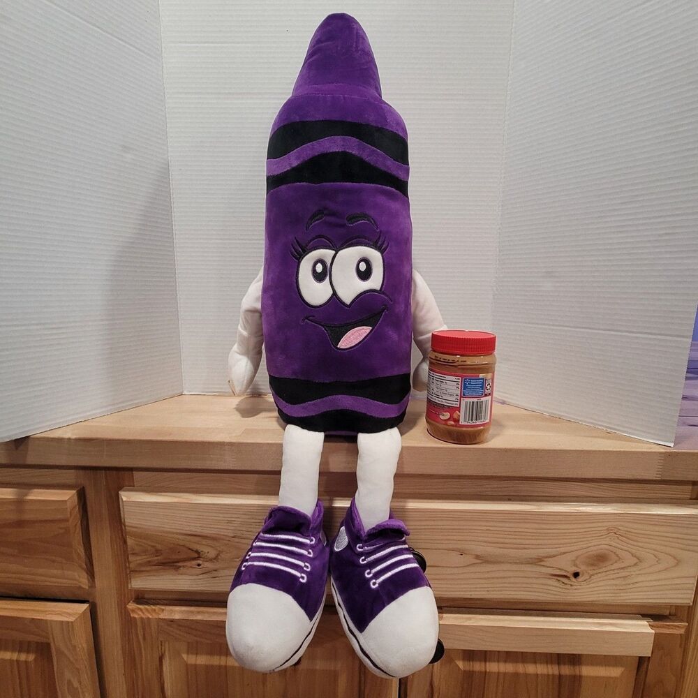 Crayola Vivid Violet Crayon Plush 20” Inches Tall Stuffed Gift Collectible - Picture 3 of 14